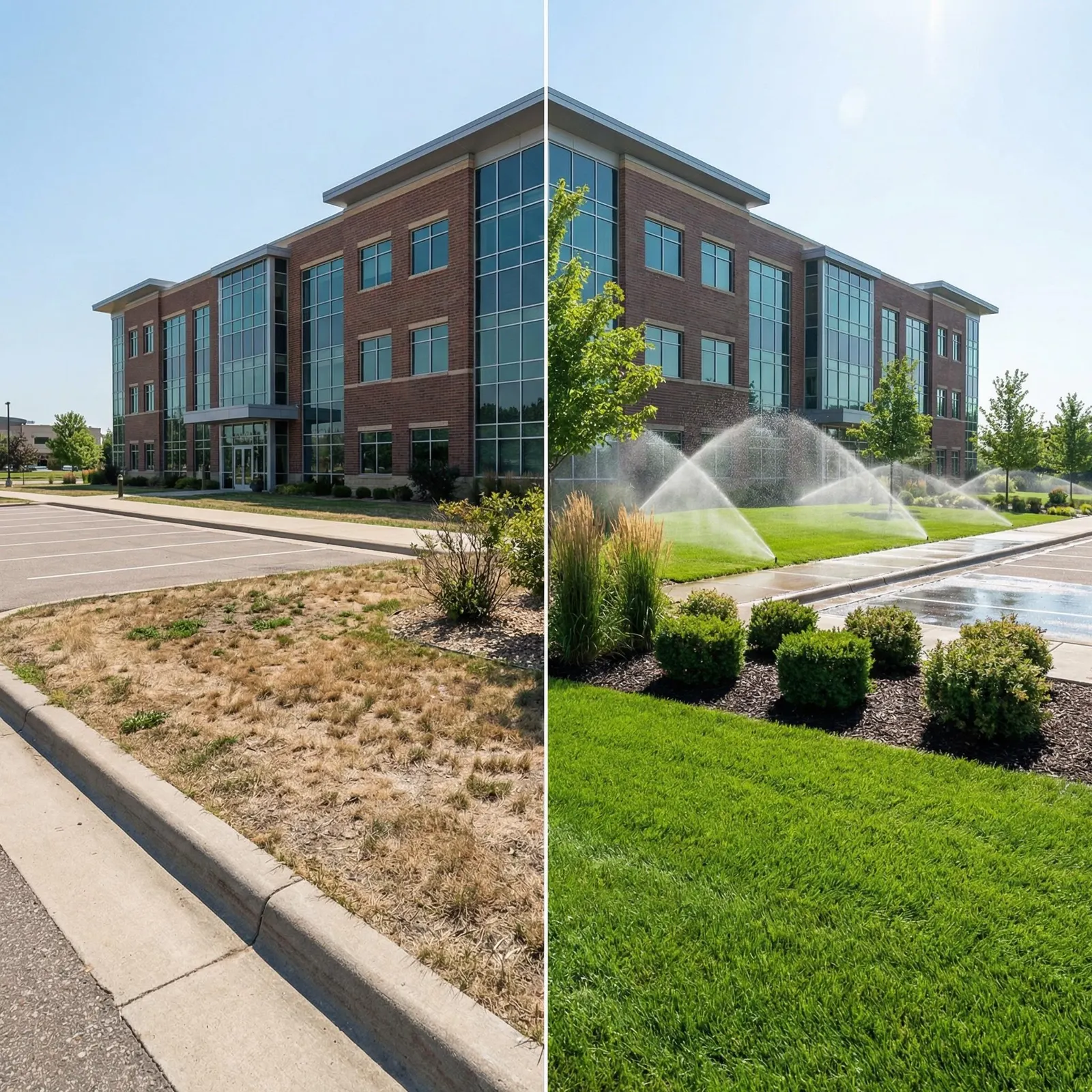 Office park irrigation system installation