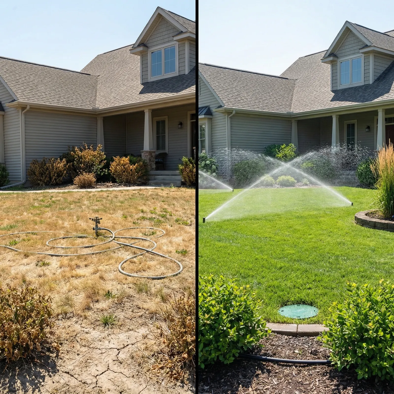 Residential sprinkler system installation